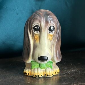 Vintage Droopy Face Hound Dog Piggy Bank
Chalkware